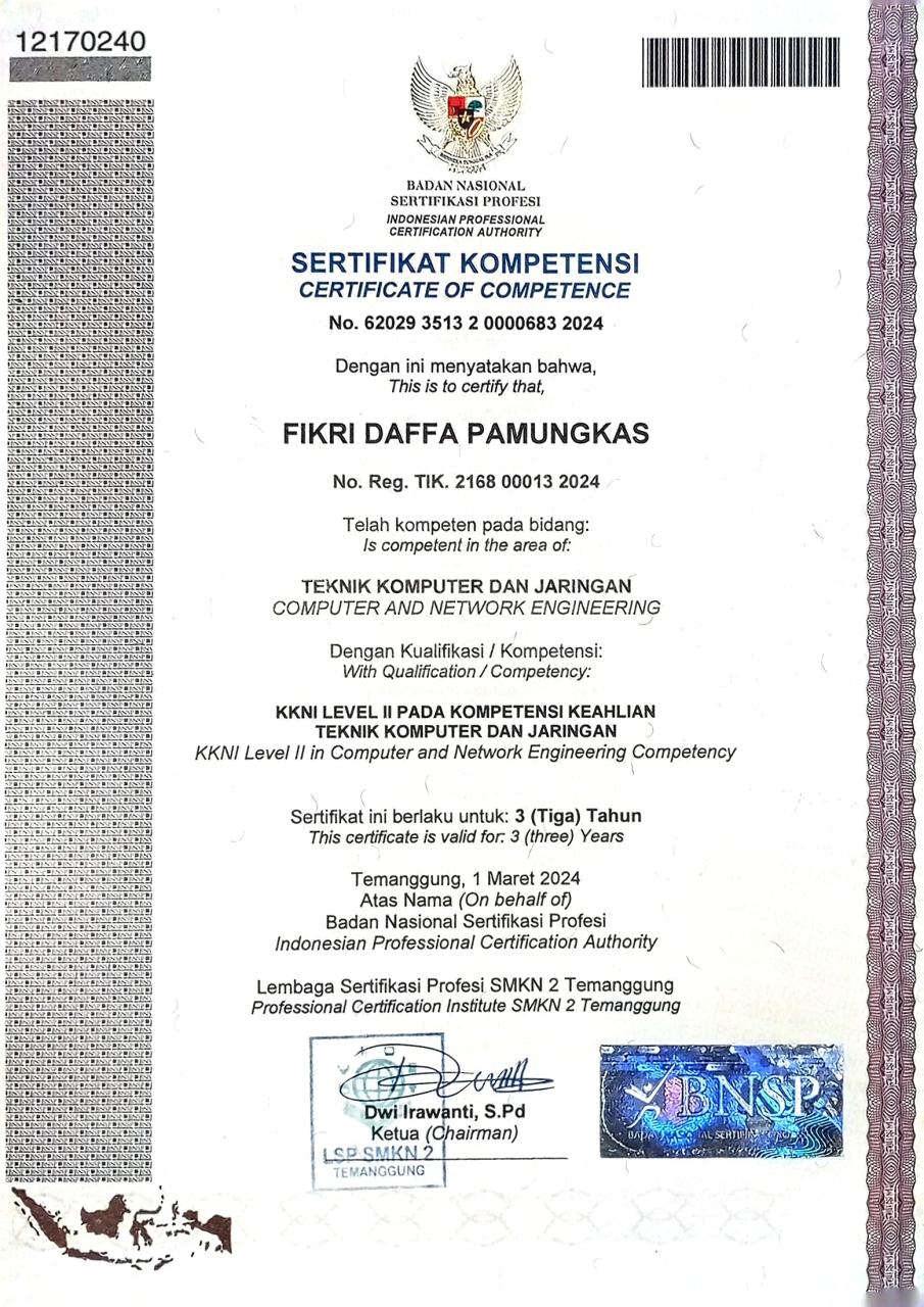certificate